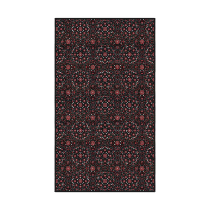 Nappe Bettys jul 145x250 cm - Rouge-noir - Ekelund Linneväveri