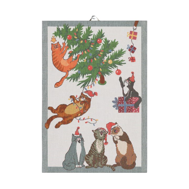 Serviette de cuisine Purr-fect Christmas 35x50 cm - Multi - Ekelund Linneväveri