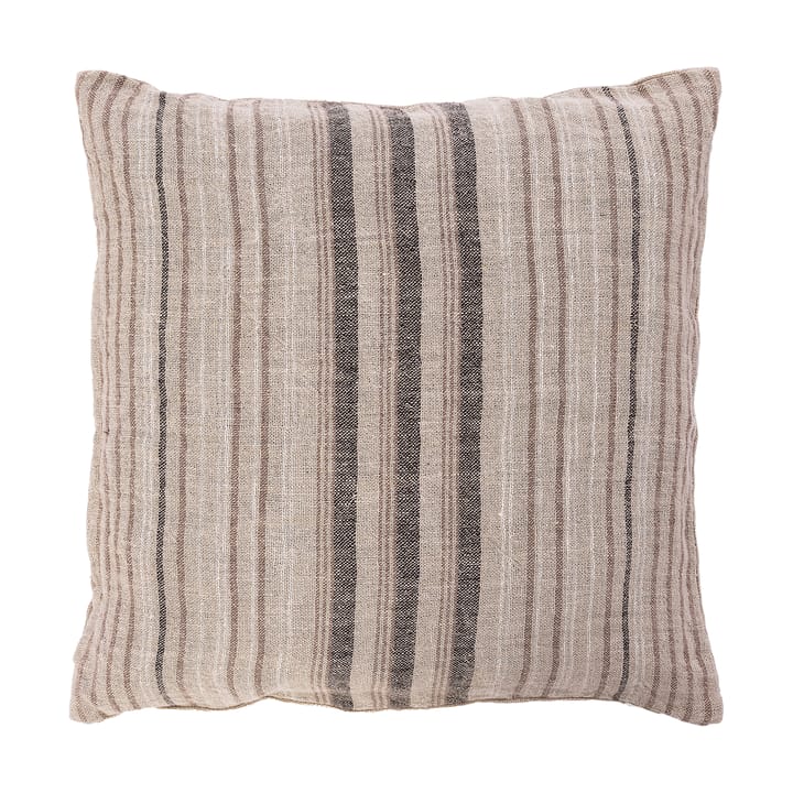 Housse de coussin en lin et jute rayée Ernst, 50x50 cm ERNST