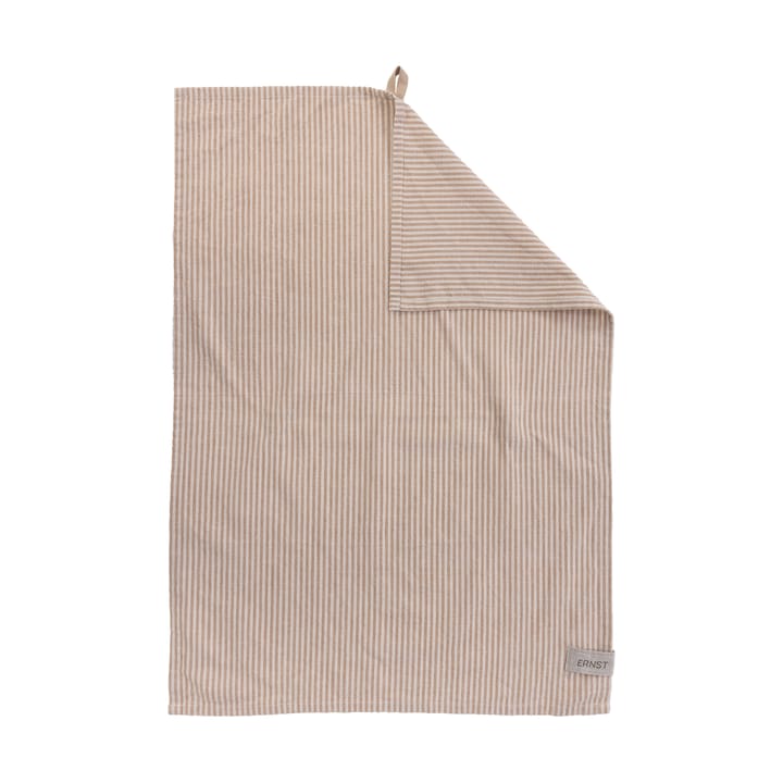 Torchon Ernst rayures fines 47x70 cm - Kola-beige - ERNST