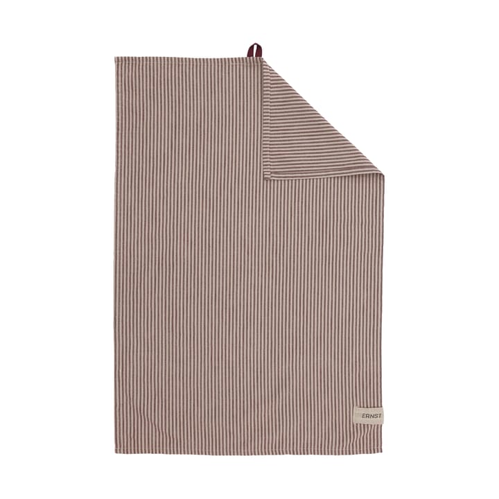 Torchon Ernst rayures fines 47x70 cm - Rouge-beige - ERNST