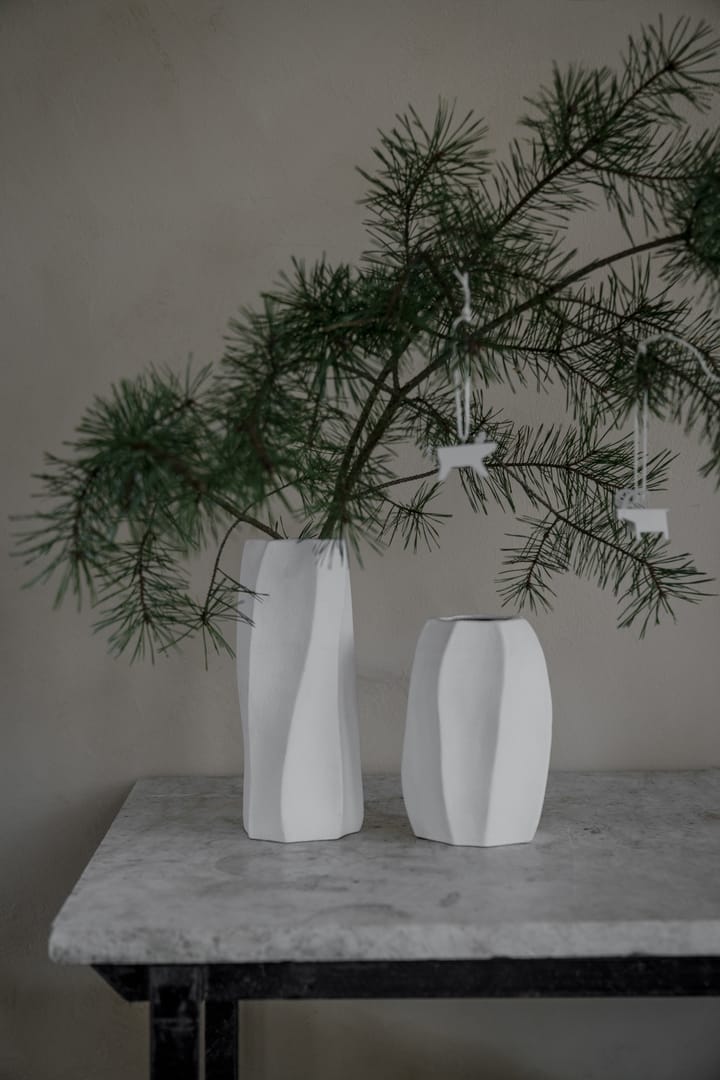 Vase en grès Ø13x31 cm, Blanc naturel ERNST