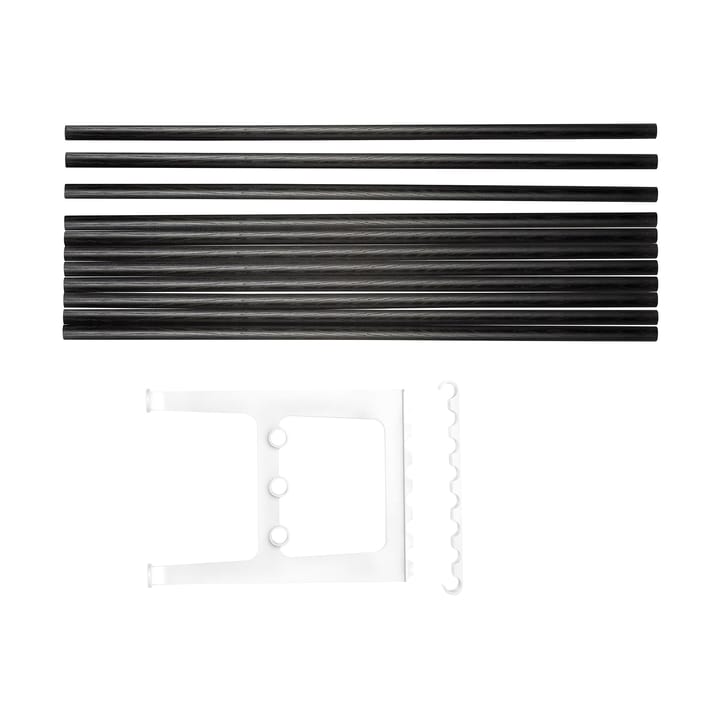 Extension de banc Nostalgi 100 cm, Chêne teinté en noir-blanc Essem Design