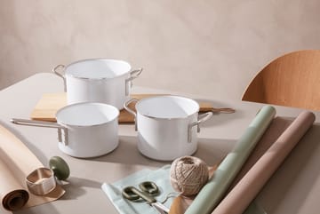 Casserole en céramique Eva Trio White Line Slip-Let - 1,1 L - Eva Solo