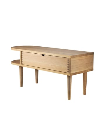 Banc F24 Radius - Oak nature lacquered 35x90 cm - FDB Møbler