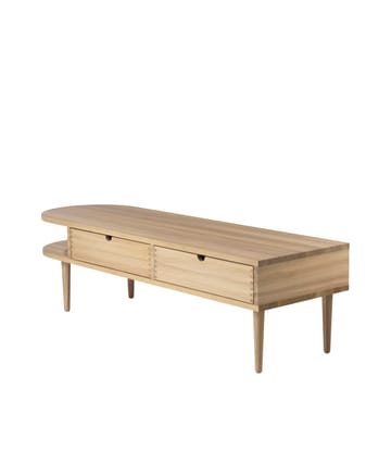 Banc F24 Radius - Oak nature lacquered 45x145 cm - FDB Møbler