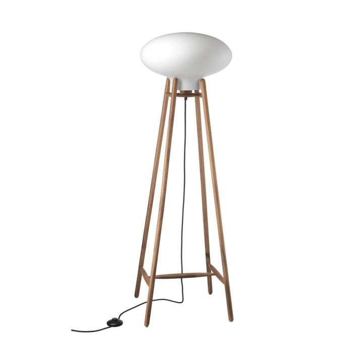 Lampe sur pied U5 Hiti, Opal glass-walnut nature lacquered FDB Møbler