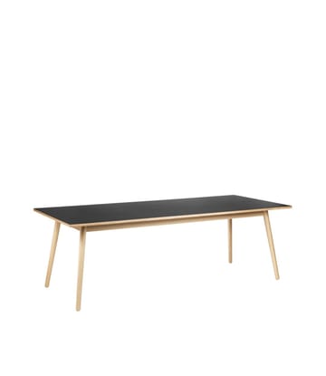 Table à manger C35C 95x220 cm - Black-oak nature lacquered - FDB Møbler