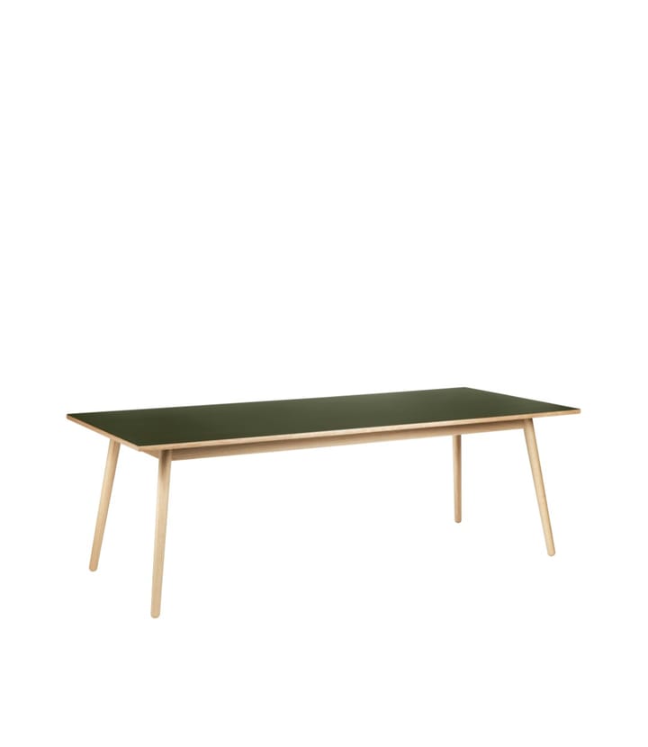 Table à manger C35C 95x220 cm - Olive green-oak nature lacquered - FDB Møbler