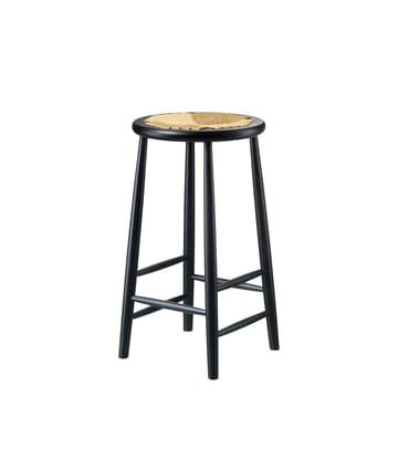 Tabouret de bar J165B Counter Round - Oak black painted-nature - FDB Møbler