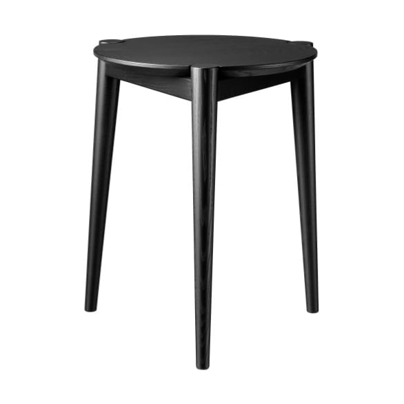 Tabouret J160 35 cm - Oak black painted - FDB Møbler