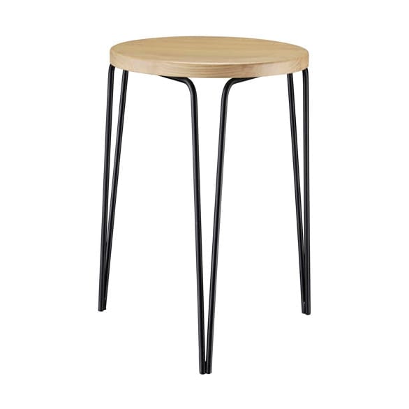 Tabouret J179 Skjern - Steel black painted-ash nature oiled - FDB Møbler