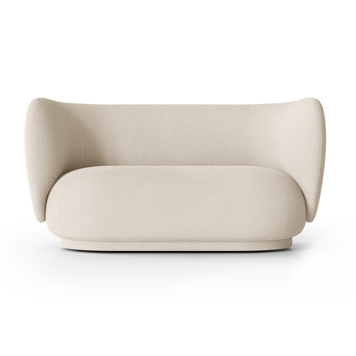 Canapé bouclé Rico 2 places - Wool bouclé offwhite - ferm LIVING