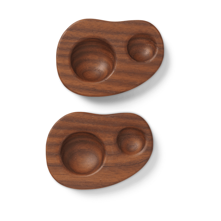 Coquetier Cairn Lot de 2 - Dark brown - ferm LIVING