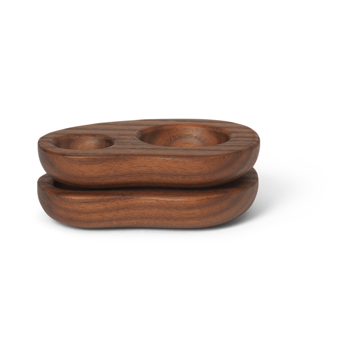 Coquetier Cairn Lot de 2 - Dark brown - ferm LIVING