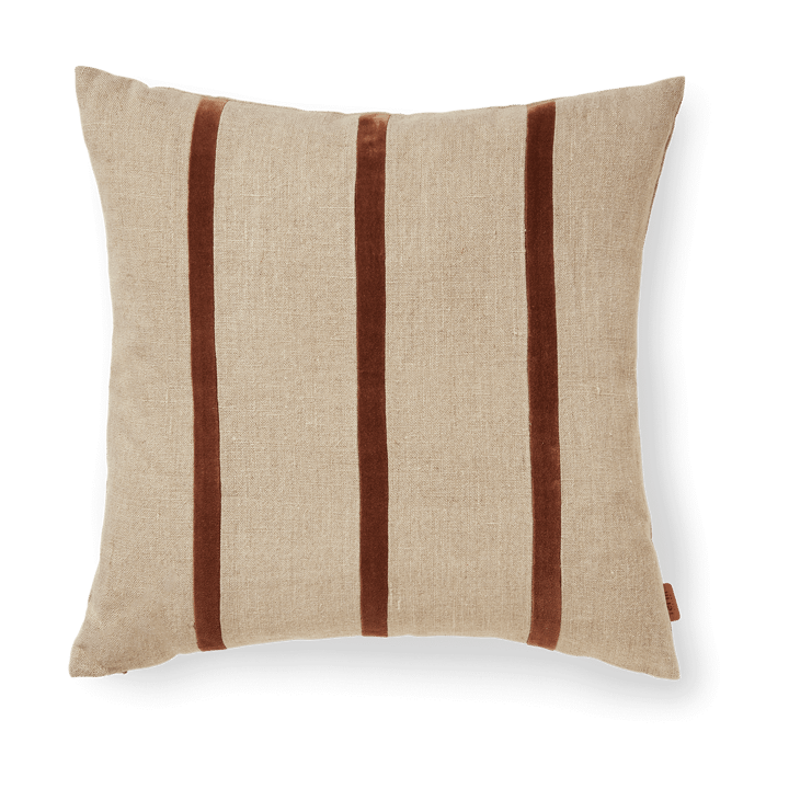 Coussin Senti Stripe 50x50 cm - Linen-carob brown - ferm LIVING