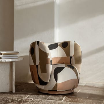 Fauteuil de salon Rico - brown, brushed - ferm LIVING