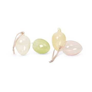 Glass easter eggs, lot de 4 - Mixed light - Ferm Living