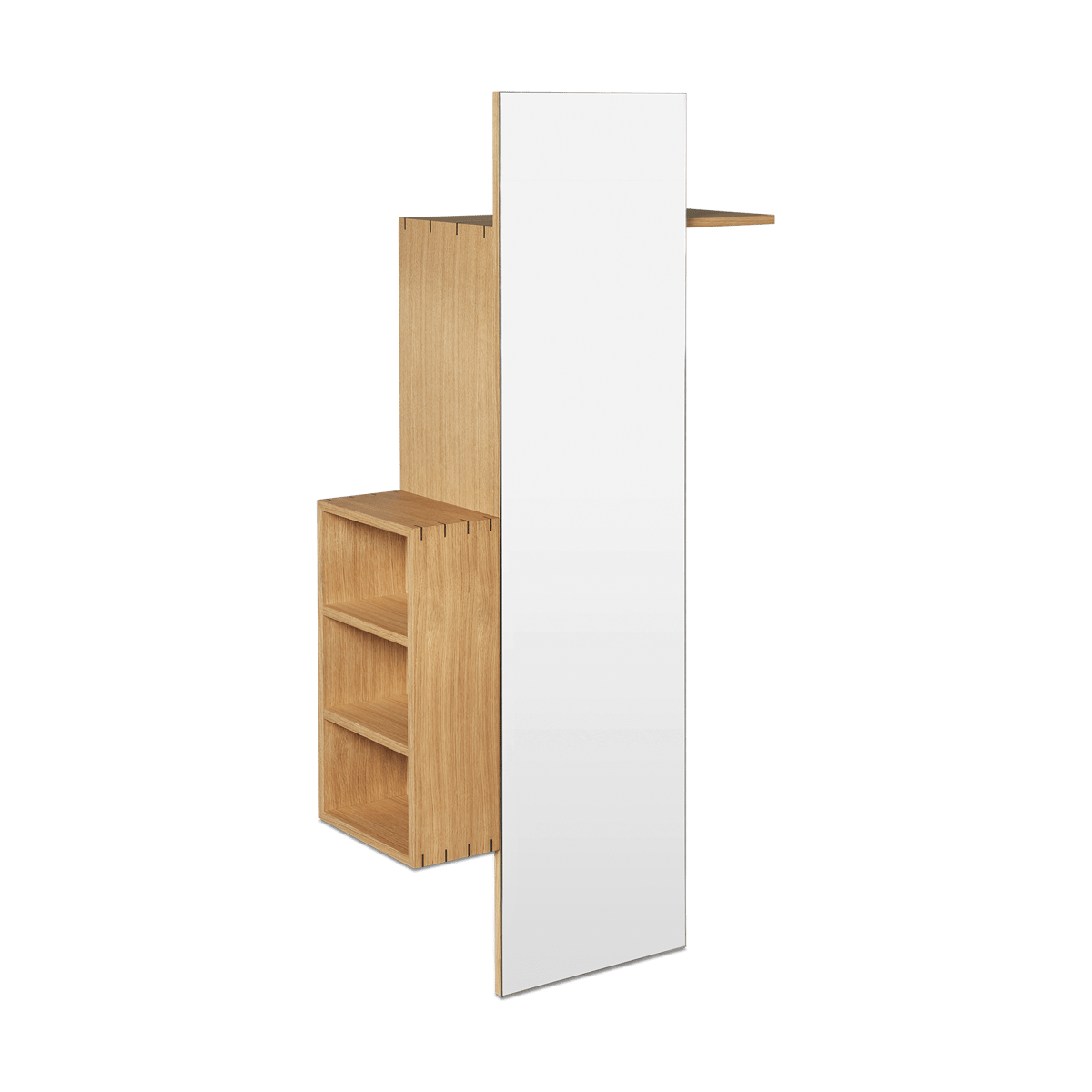 ferm LIVING Porte-manteau avec miroir Bon hallway cabinet Oiled Oak