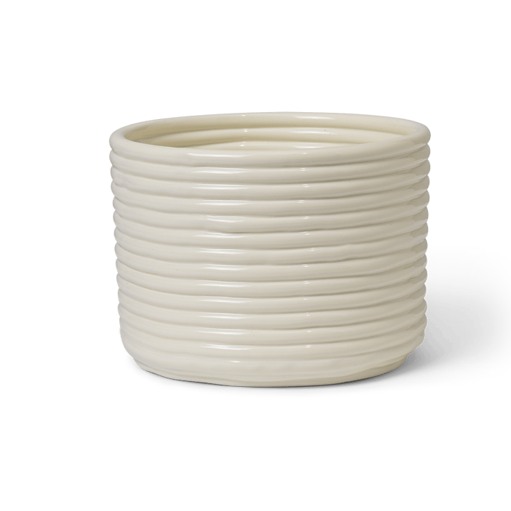 Pot Corduroy Ø20x15 cm - Off white - Ferm LIVING