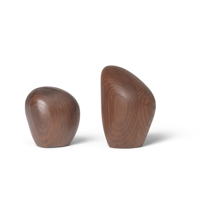 Salière et poivrière Cairn - Dark brown - ferm LIVING