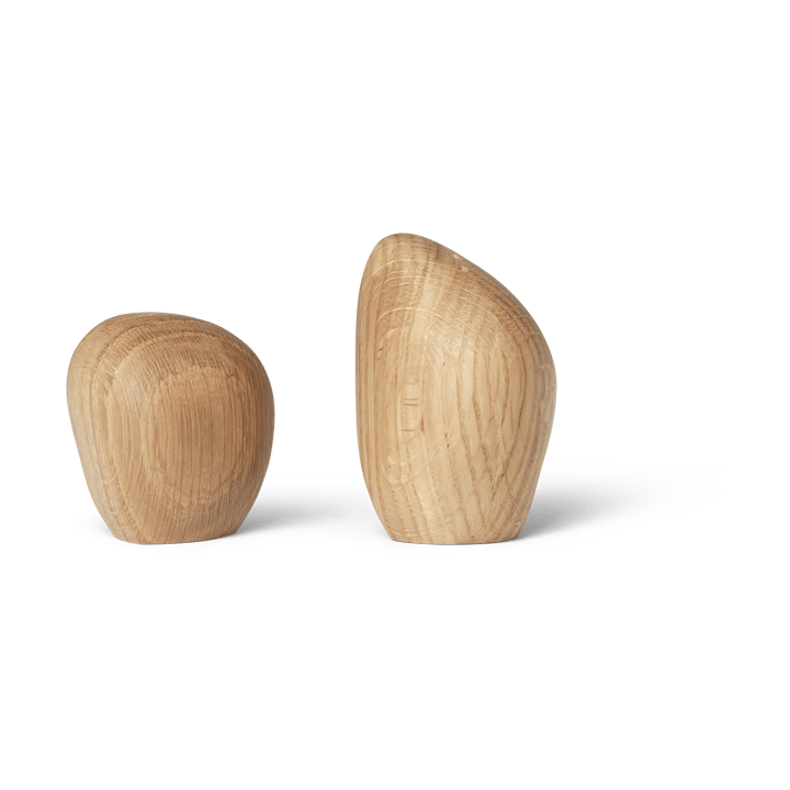 Salière et poivrière Cairn - Oak - ferm LIVING