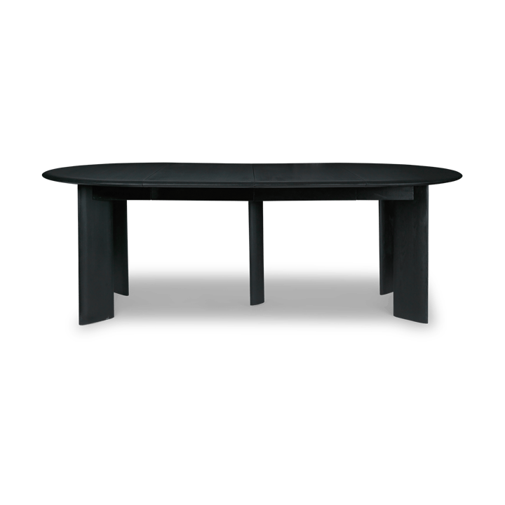 Table à manger Bevel Extendable, 2 rallonges incluses, Hêtre huilé noir ferm LIVING