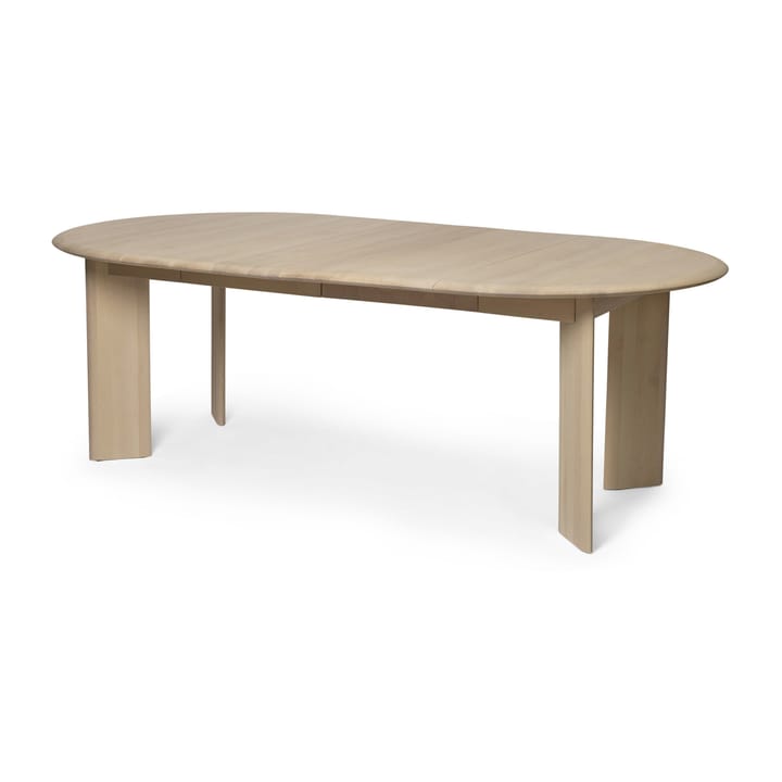 Table à manger Bevel Extendable, 2 rallonges incluses, White Oiled Beech ferm LIVING