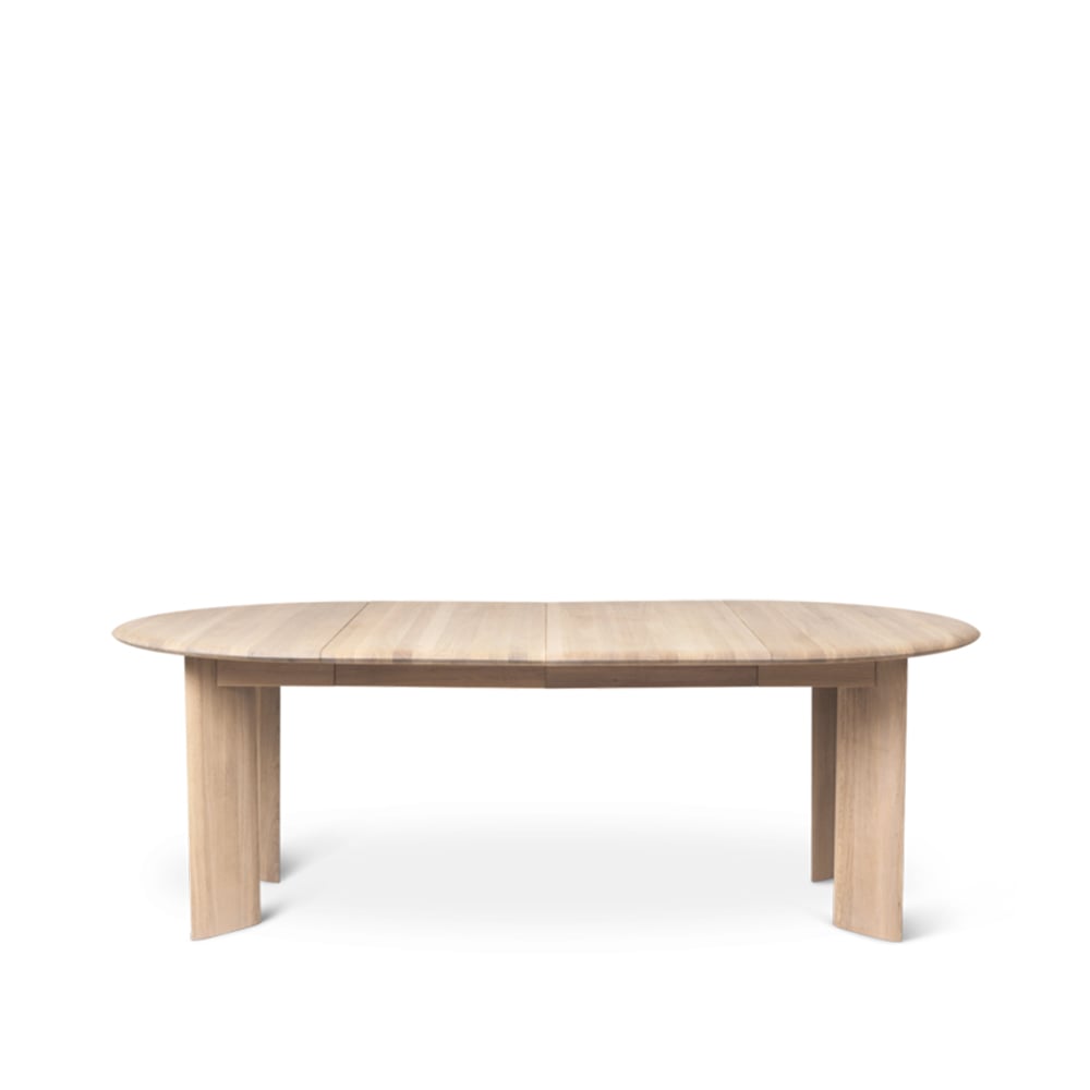 Ferm Living Table à manger Bevel Extendable oak white oiled, 2 rallonges de 50 cm incluses