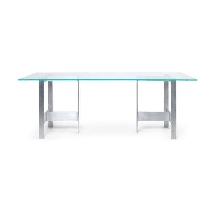 Table à manger Lager 90x200 cm - Glass-aluminium - ferm LIVING