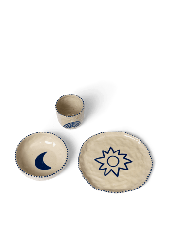 Vaisselle Naive 3 pièces - Deep blue - ferm LIVING