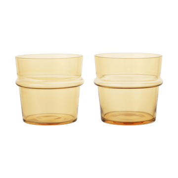 Verre à boire bas Boya 30 cl lot de 2 - Yellow - Ferm Living