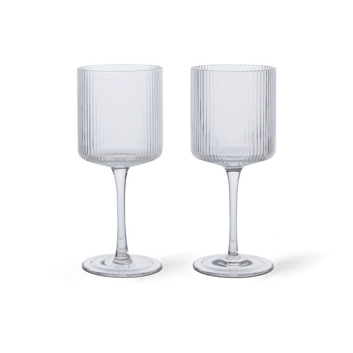 Verre à vin blanc Ripple 26 cl Lot de 2 - Clear - ferm LIVING