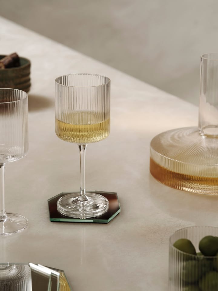 Verre à vin blanc Ripple 26 cl Lot de 2 - Clear - ferm LIVING