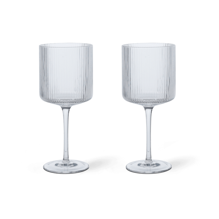 Verre à vin rouge Ripple 32,5 cl Lot de 2 - Clear - ferm LIVING