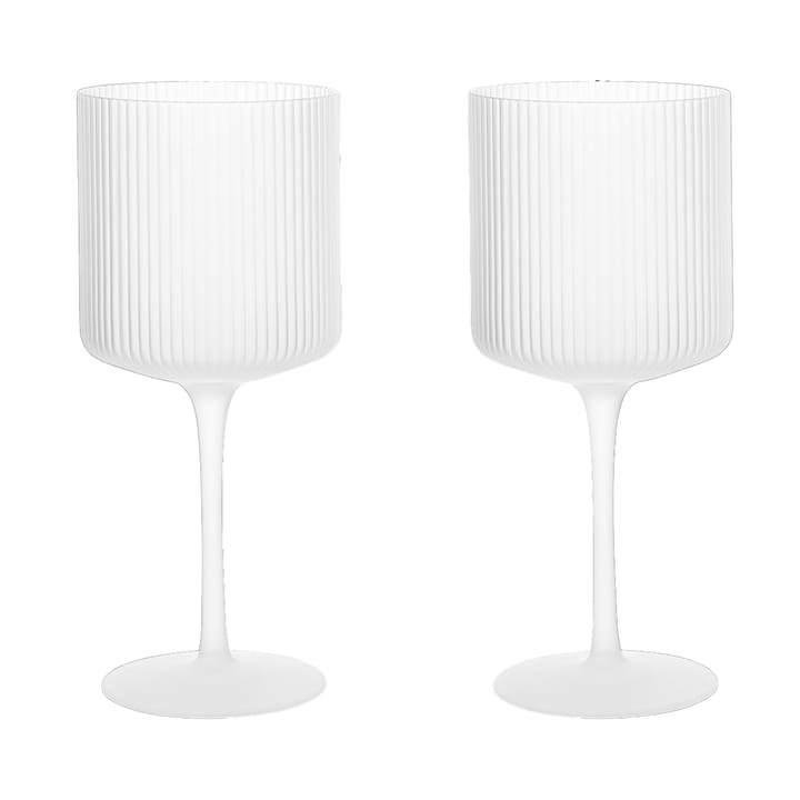 Verre à vin rouge Ripple 32,5 cl Lot de 2 - Frosted - Ferm LIVING