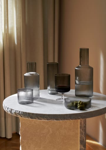 Verre bas Ripple Lot de 4 - Smoked Grey - ferm LIVING