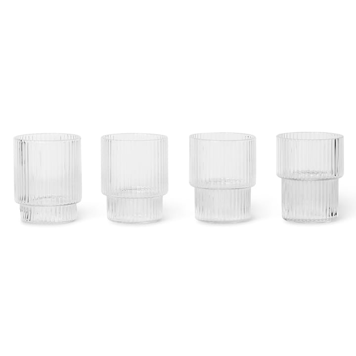 Verre Ripple small 6cl Lot de 4 - Transparent - Ferm Living