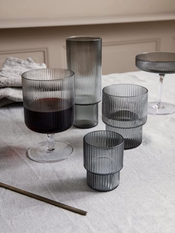 Verres Ripple lot de 4 - smoked grey - ferm LIVING