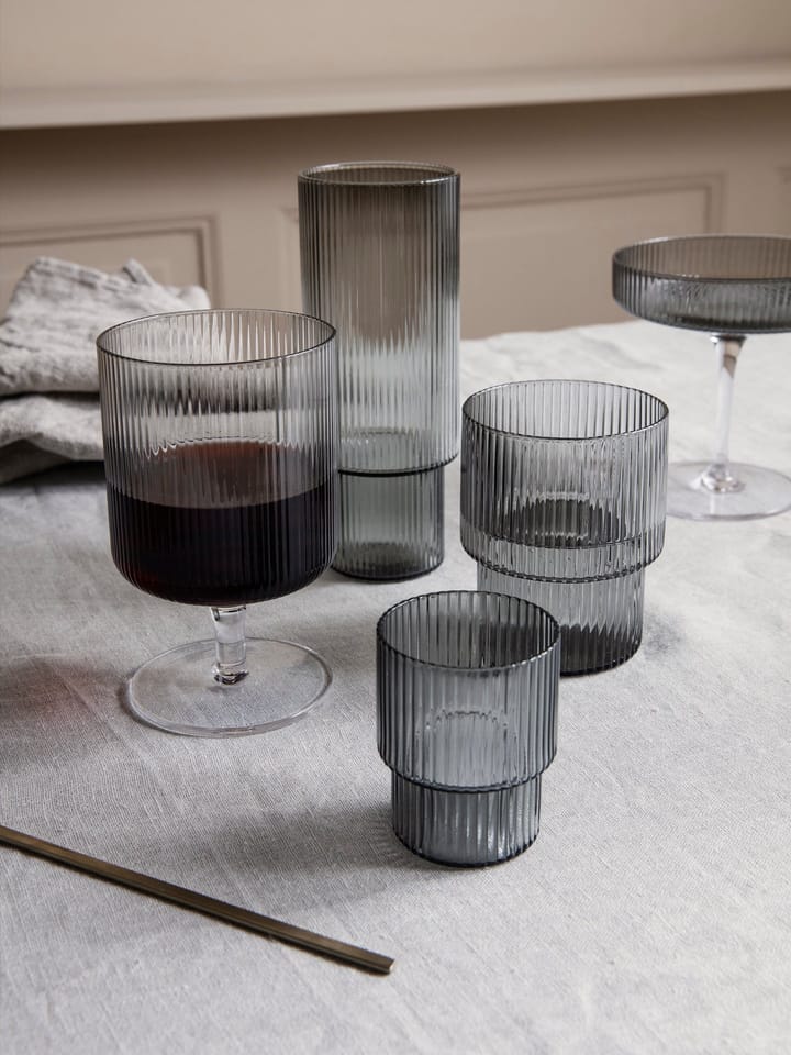 Verres Ripple lot de 4, smoked grey ferm LIVING