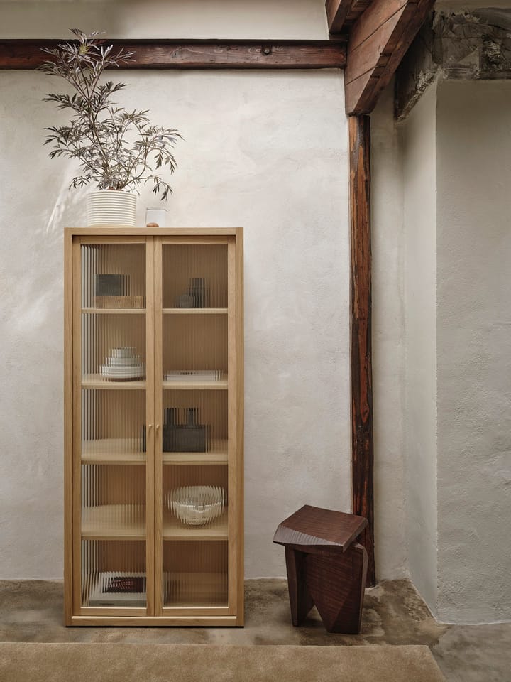 Vitrine Reed 70x155 cm, Natural oak ferm LIVING