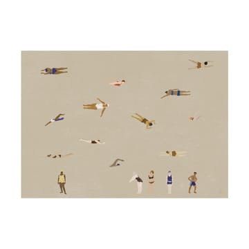 Poster Swimmers - Beige, 50x70 cm - Fine Little Day