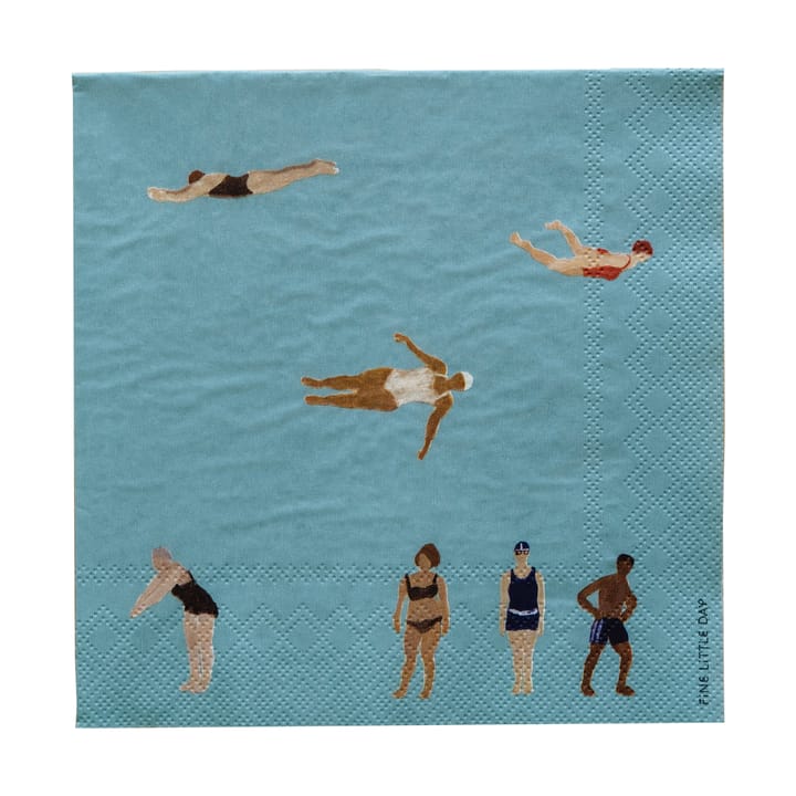 Serviettes en papier Swimmers 33x33 cm paquet de 25 - Multi - Fine Little Day