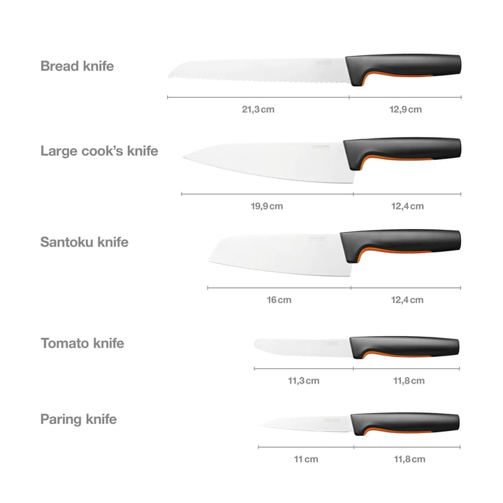 Grand set de couteaux Functional Form, 5 Pièces Fiskars