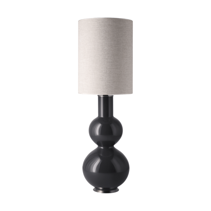 Lampe de table Augusta, base grise - London Beige L - Flavia Lamps