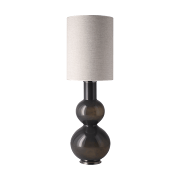 Lampe de table Augusta, base grise - London Beige L - Flavia Lamps