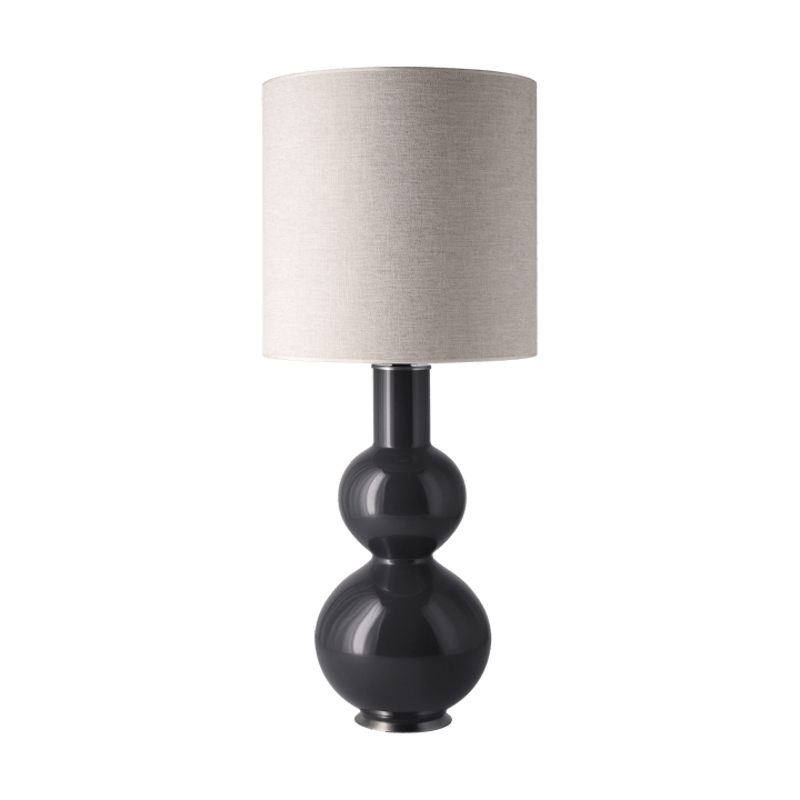 Lampe de table Augusta, base grise - London Beige M - Flavia Lamps