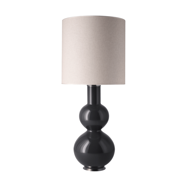 Lampe de table Augusta, base grise - Milano Tostado M - Flavia Lamps