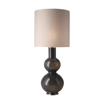 Lampe de table Augusta, base grise - Milano Tostado M - Flavia Lamps