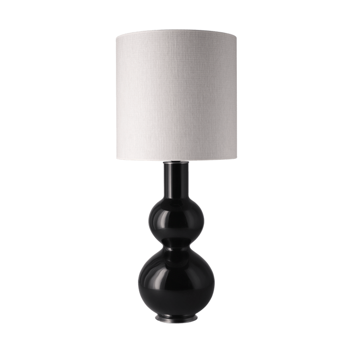 Lampe de table Augusta, base noire, Babel Beige M Flavia Lamps